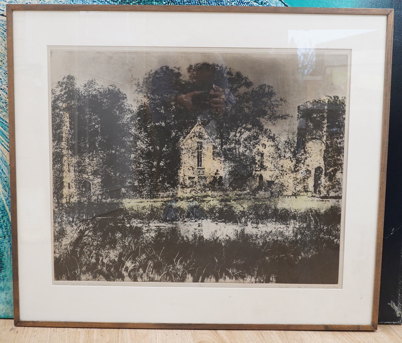 Norman Ackroyd RA (b.1938), etching with aquatint, 'Minister Lovell, Oxfordshire', signed and dated 1992 in pencil, 62 x 77cm. Condition - fair